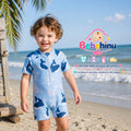 Baby Boys Whale Swimsuit – Short Sleeve